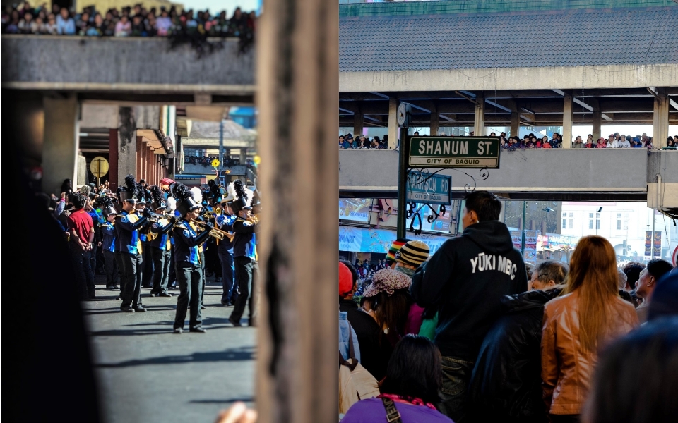 Marching Bands and Crowds in Baguio