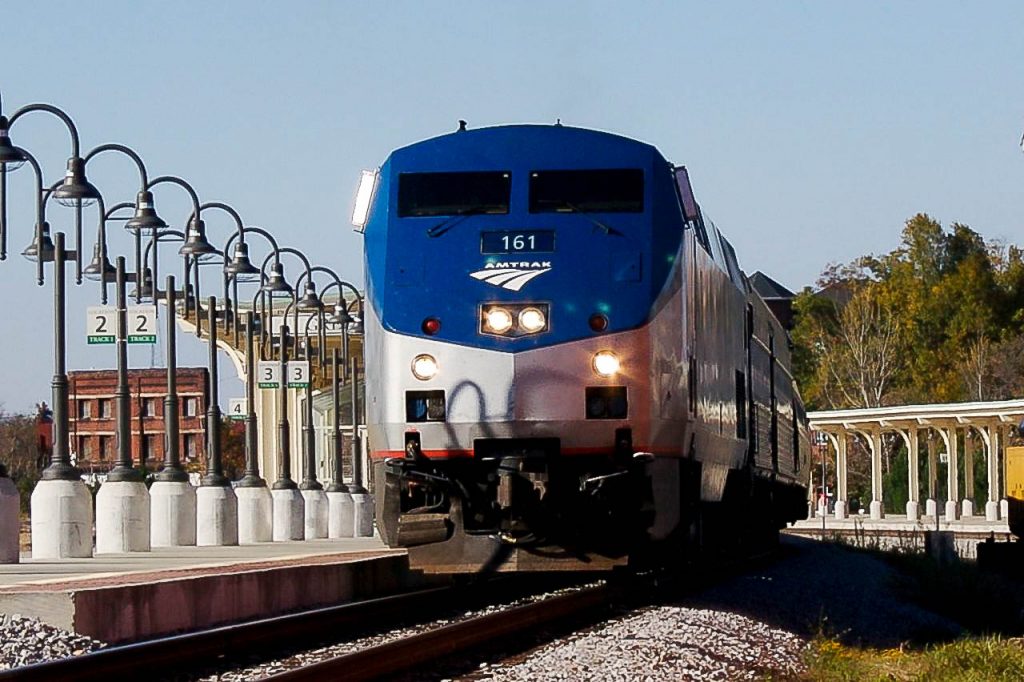 Amtrak train railroad in Greensboro