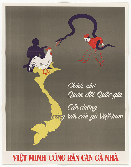 Viet Army Stops Snake 1953 Poster