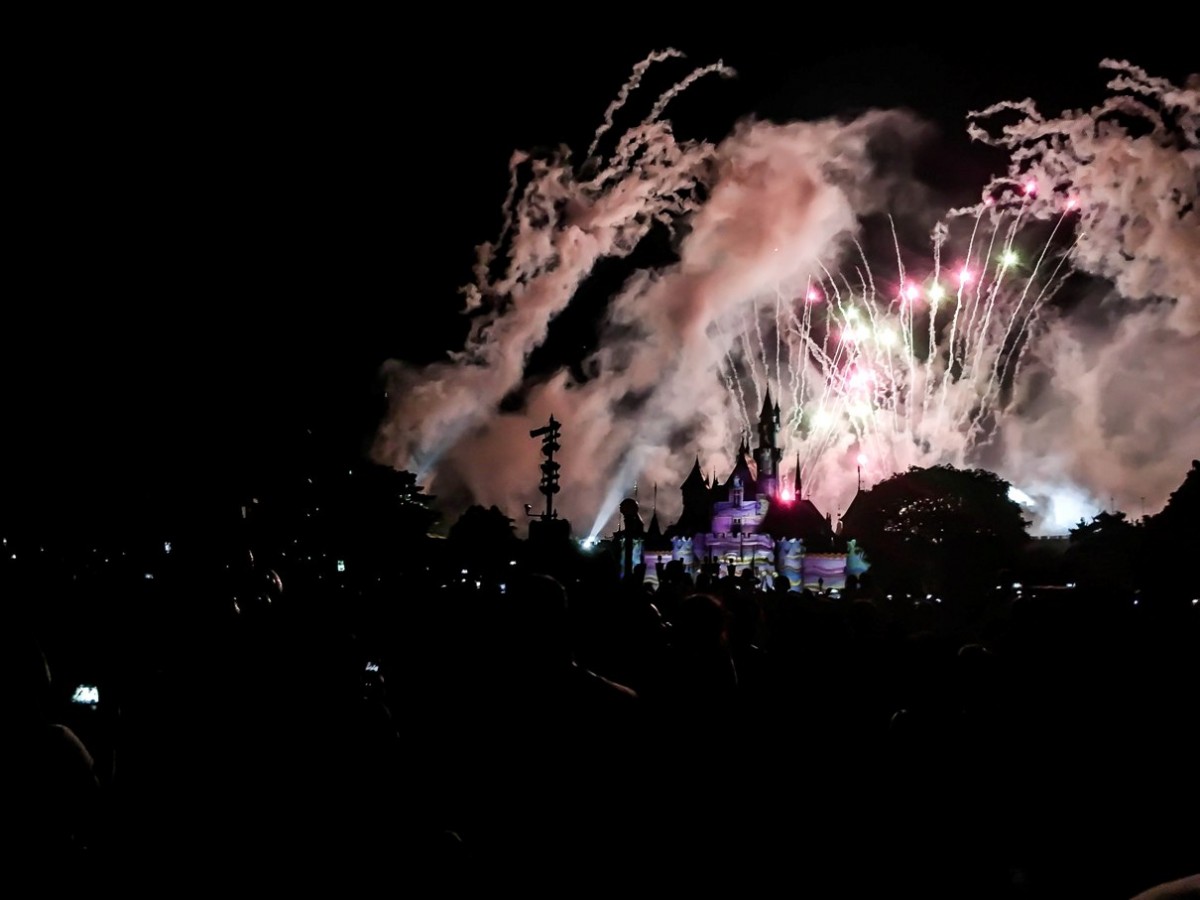 HK Disneyland Colorful Fireworks