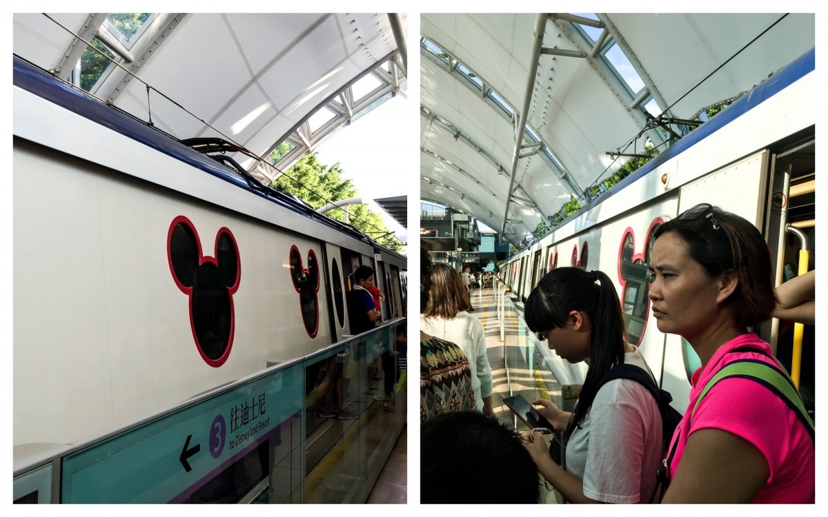 HK Disneyland Passengers Alighting the Train