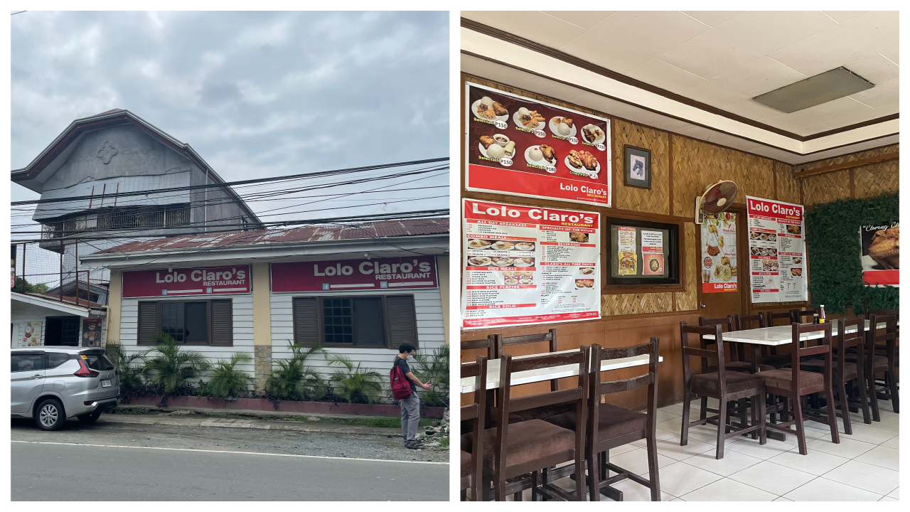 Lolo Claro's Restaurant Inside and Outside